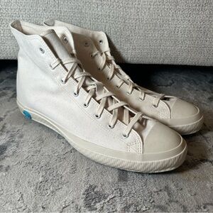 Shoes Like Pottery Hi Top White Canvas Sneakers Sz US 12 Made In Japan Used Once